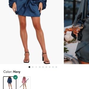 Petal & Pup Navy Midi Dress